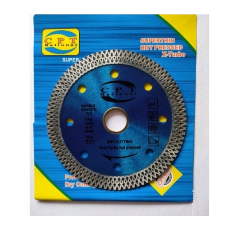 Diamond Wheel CPT NATIONAL Hot Pressed X Turbo Mata Potong Granit