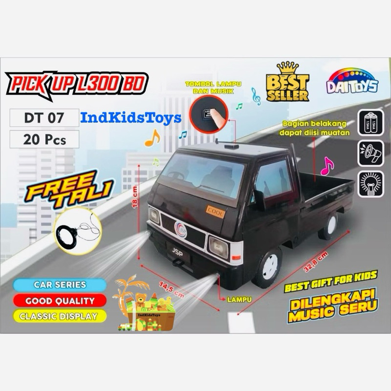 Mainan Anak Mobil Pick Up L300 Telolet Basuri Mainan Mobil Pick Up L300 Musik Dan Lampu