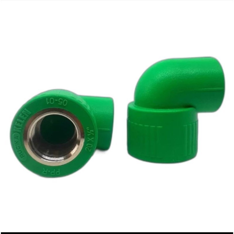 Keni Drat Dalam PPR RUCIKA 1/2 inch Female Elbow 20mm KDD 20 mm PPR Female Thread Elbow 0.5 inch