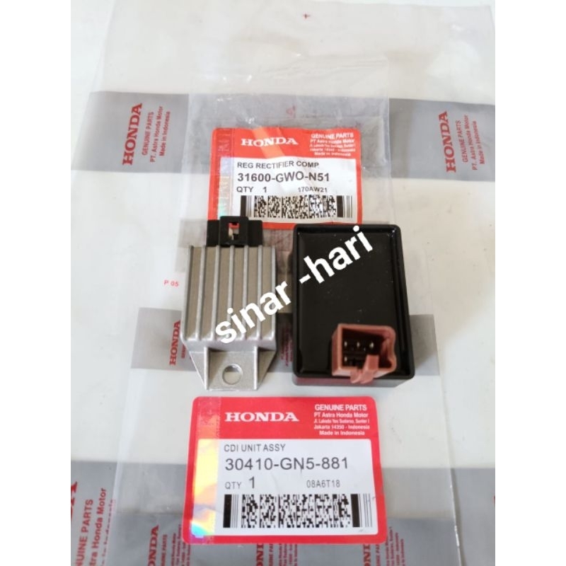 CDI UNIT ASSY 2 ITEM ( GN5+ GN5) HONDA ORIGINAL GREND   ASTRA  PRIMA