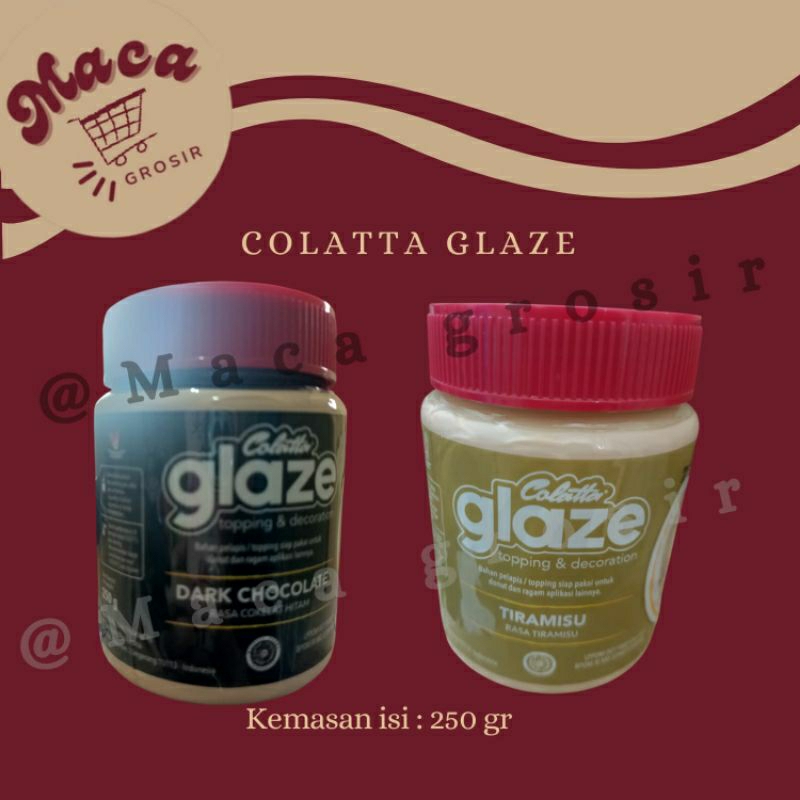 

colatta glaze 250gr/rasa dark & rasa tiramisu