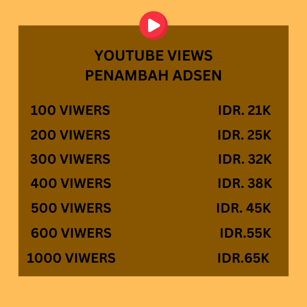 Youtube views untuk penambah Adsense
