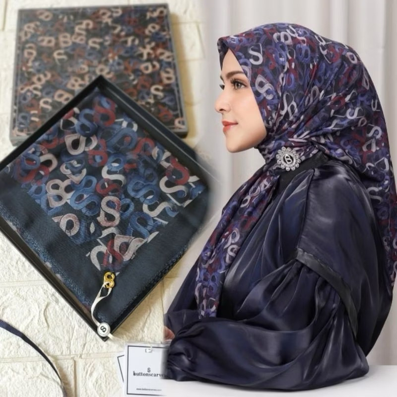 Jilbab Buttonscarves Hijab Segi Empat Buttonscarves
