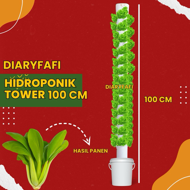 HYDROPONIC TOWER - ECO TOWER / HIDROPONIK VERTIKAL - 100 CM