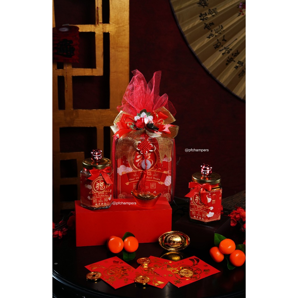 

GONGXI-03 HAMPERS CNY PARCEL IMLEKKADO BINGKISAN HADIAH KUE KERANJANG NASTAR SINCIA UNIK TERMURAH