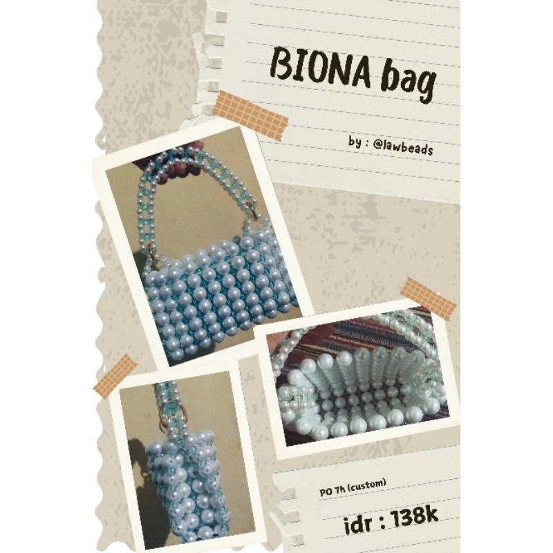 BIONA BAG /tas manik /tas wanita/tas pesta/tas kondangan/tas unik/beads bag