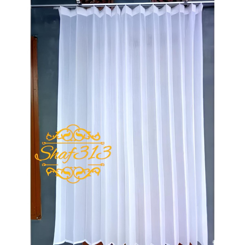 Vitrase Gorden Putih Polos Dalaman gorden putih