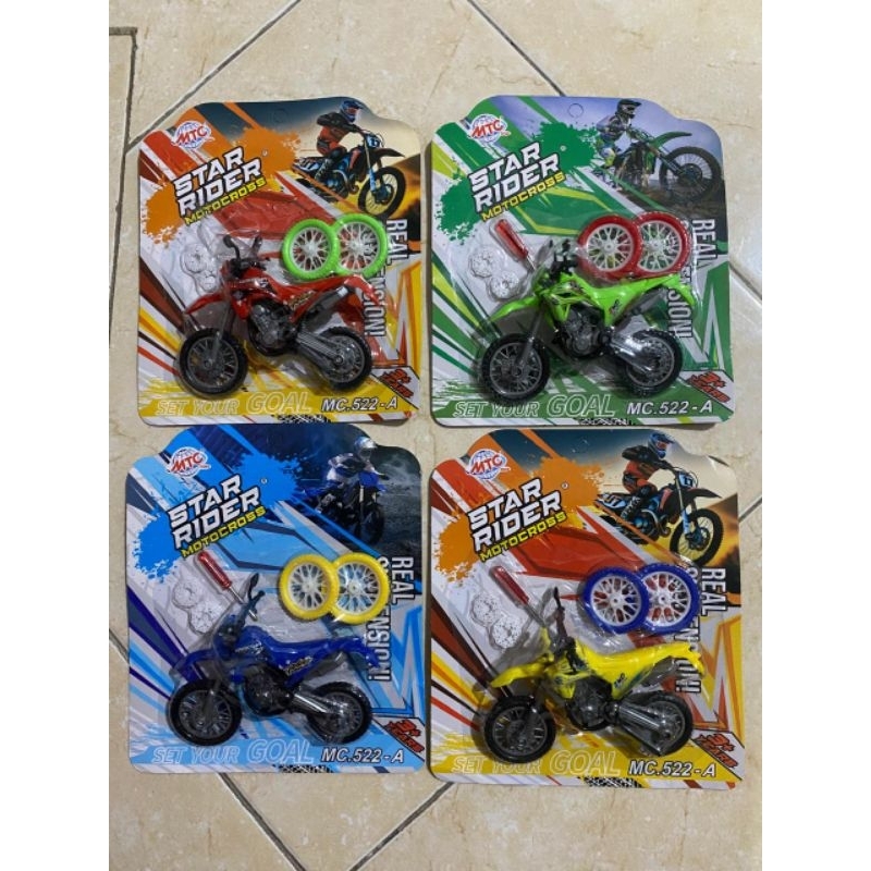 Mainan anak sepeda motor trail / sepeda motor cross offroad star rider