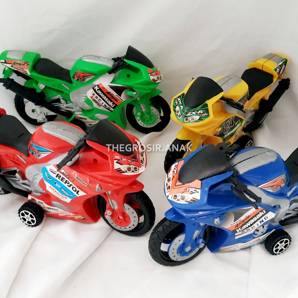 TGA Racing Motorcycles BESAR Warna RANDOM Mainan Sepeda Motor Balap Rossi MotoGP