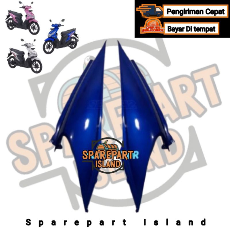 COVER BODY SAMPING KANAN-KIRI BEAT KARBU BIRU - BODY BEAT KARBU BIRU