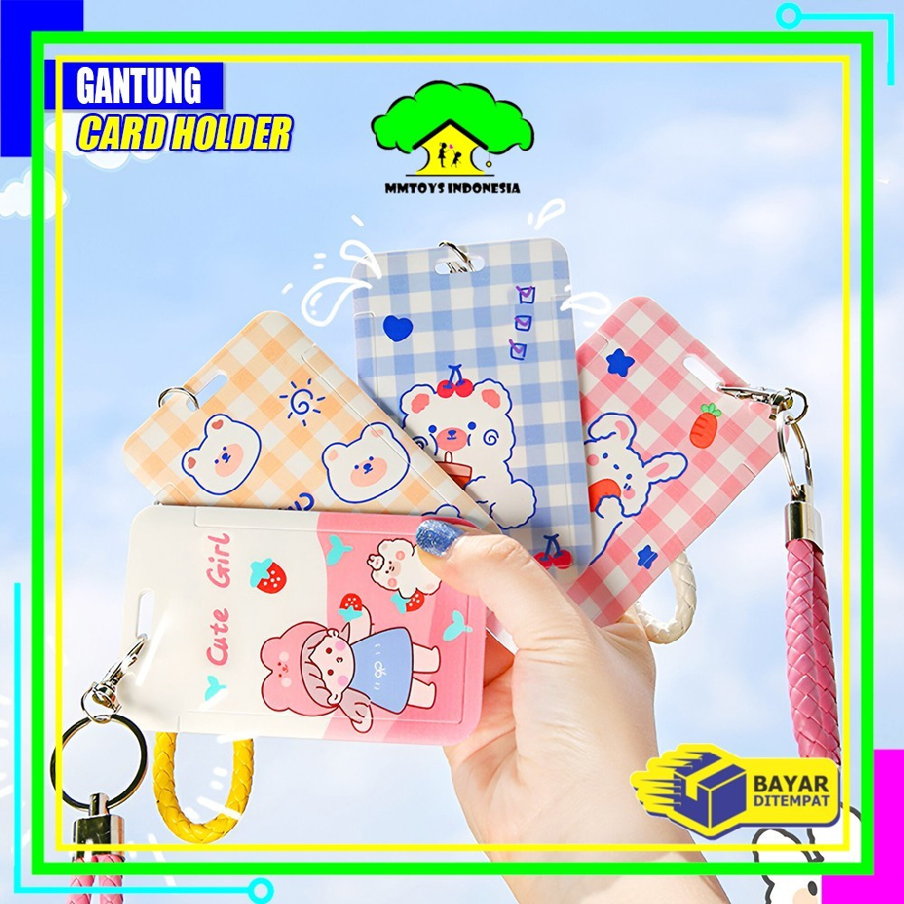 

MI-C1240 ID Card Holder Motif Karakter Lucu Pelindung Kartu Name Tag / Tempat Kartu Akses Kantor MRT Busway E-Money Flazz Lanyard