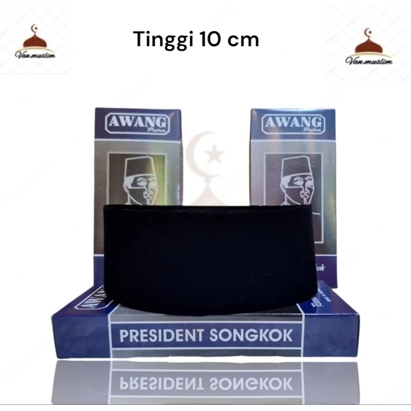 Songkok hitam Awang AC peci hitam Awang