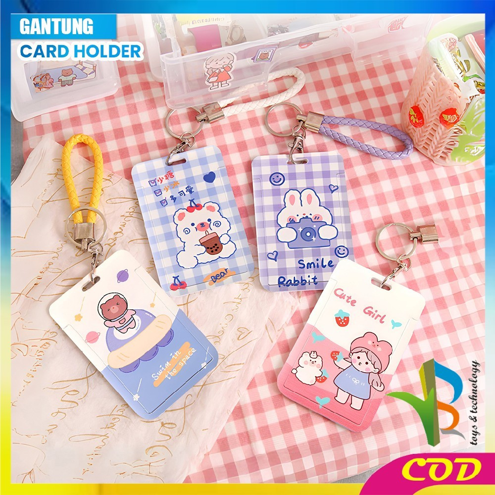 

RB-C1240 ID Card Holder Motif Karakter Lucu Pelindung Kartu Name Tag / Tempat Kartu Akses Kantor MRT Busway E-Money Flazz Lanyard