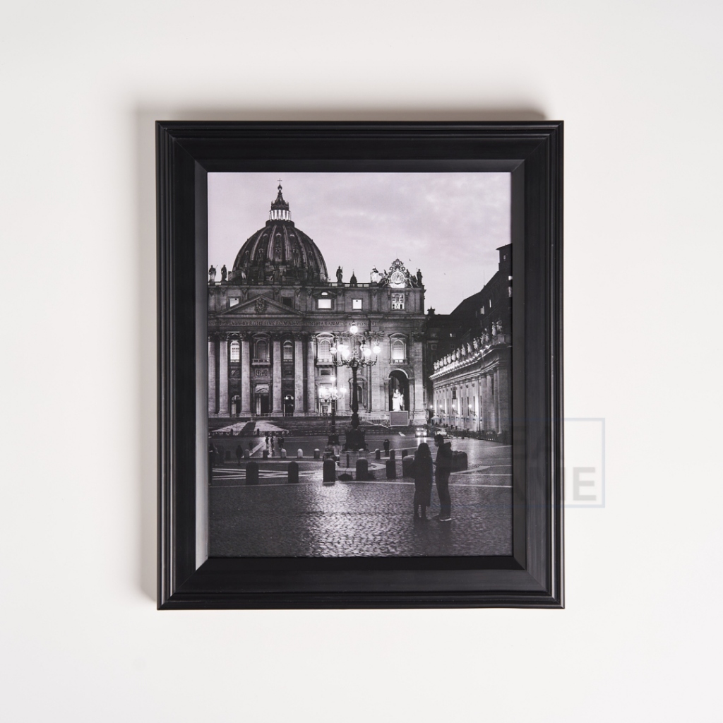 Bingkai Foto Kayu Modern Hitam - Frame Foto A2