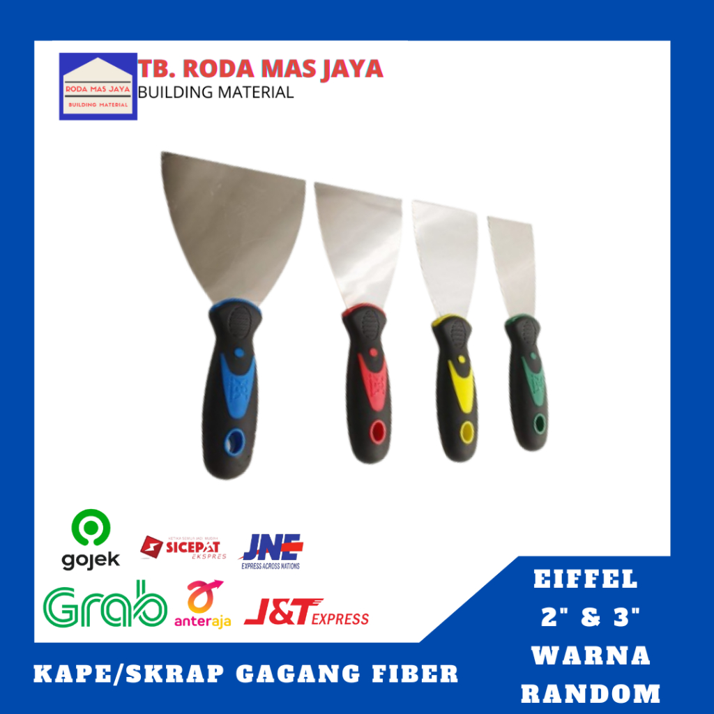 Kape/Skrap 2" dan 3" EIFFEL Gagang Fiber/Plastik