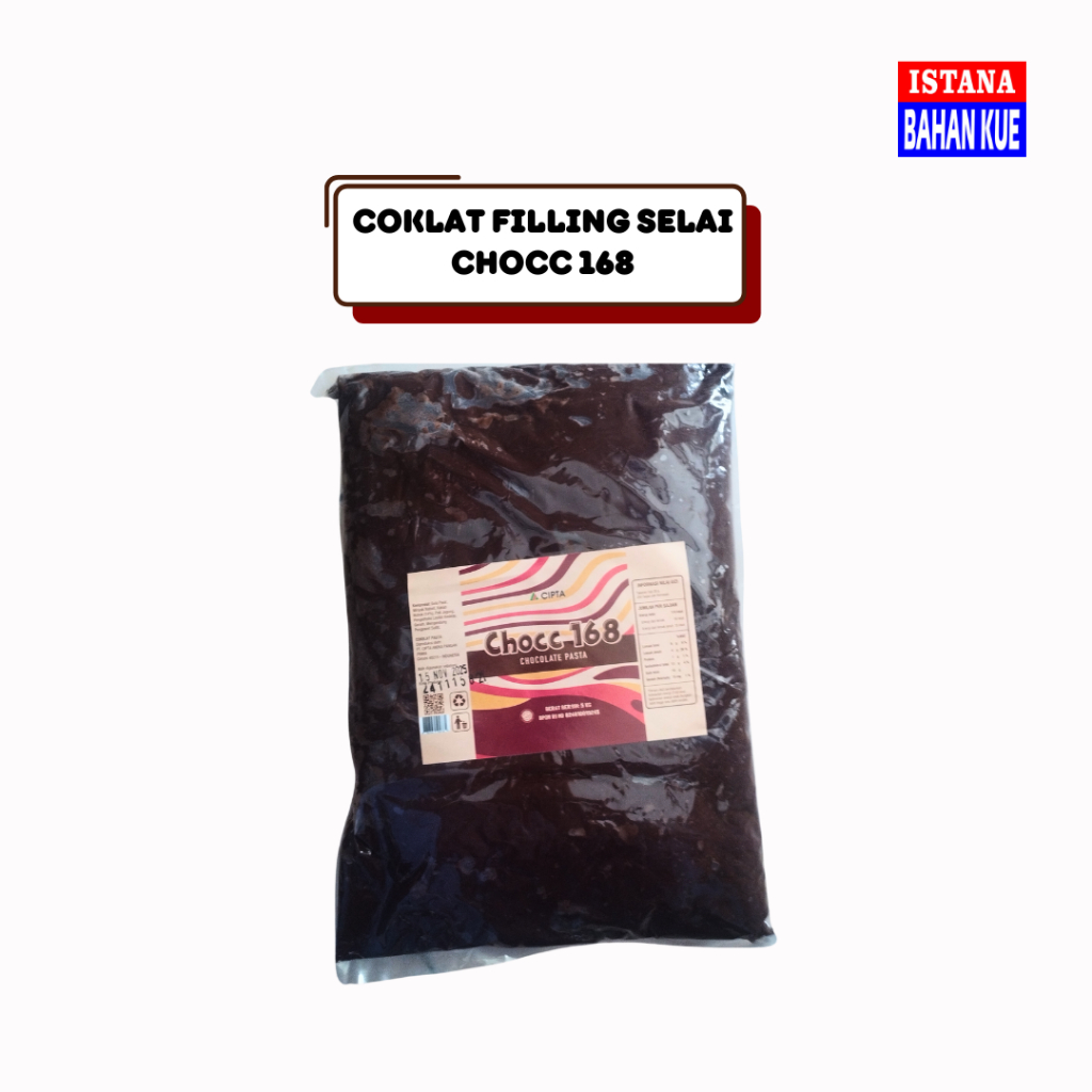 

Selai filling coklat CHOCC 168 1kg 500gr 250gr | coklat isian olesan kue