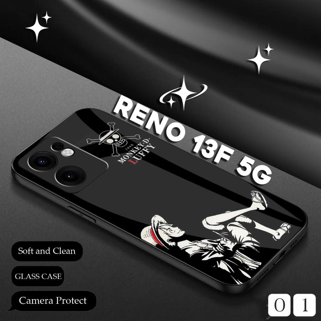 SOFTCASE GLASS KACA OPPO RENO 13F 5G ONE PIECE CASING HANDPHONE RENO 13 5G CASE PELINDUNG HP RENO 13