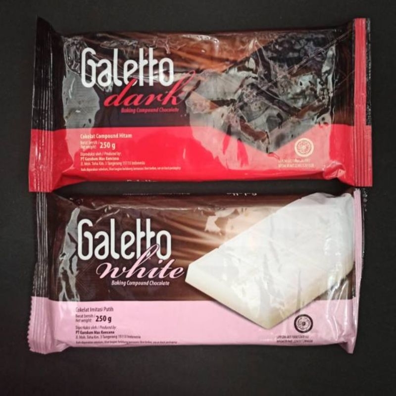 

GALETTO COKLAT BATANG DARK WHITE 250GRAM cokelat compound