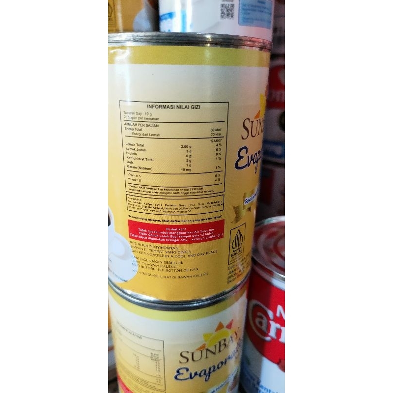 

susu evaporasi sunbay