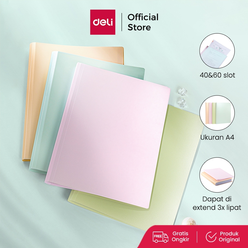 

Deli Display Book / Map Clear Holder / Document Keeper A4 40 60 Slot PQ306