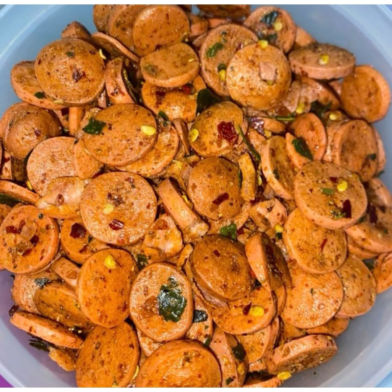 

Keripik Sosis /Sosis Goreng/Pedas Daun Jeruk