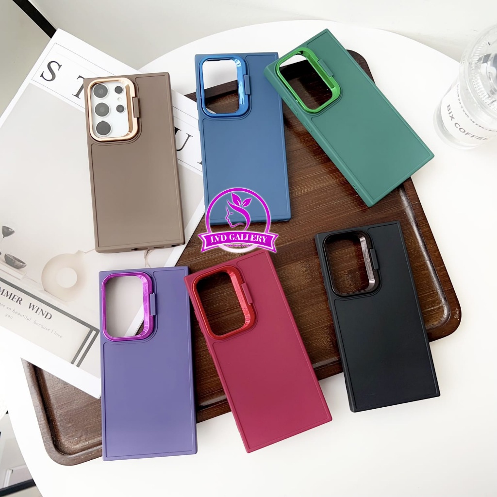 Case Vivo V30 Vivo V30 Pro  - Case Silikon Casing Macaron Stand