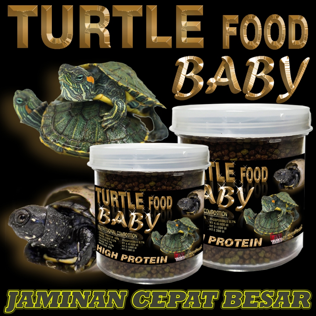 10 GR MAKANAN BAYI ANAKAN KURA-KURA AIR BRAZIL REST CST ALIGATOR AMBON DAMER PICTA RAZOR PIPUT MONBI