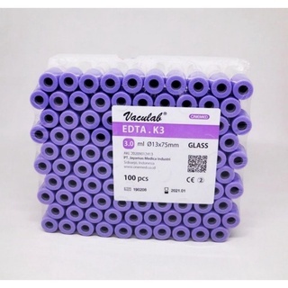 Tabung Darah Vaculab EDTA K3 3cc 3ml OneMed Box 100pc