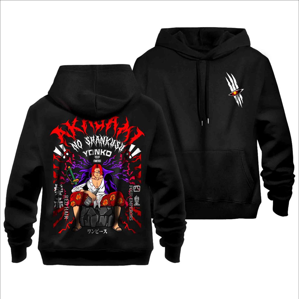 Jaket Hoodie AKAGAMI NO SHANK Emperor Killer Onepiece Premium - Kaos Anime One Piece