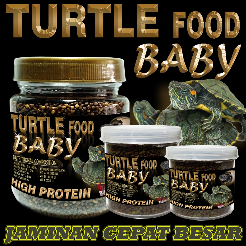 100 GR PELLET BABY BITES SMALL 1MM PAKAN BAYI ANAKAN KURA-KURA AIR BRAZIL REST CST AST ALIGATOR AMBO