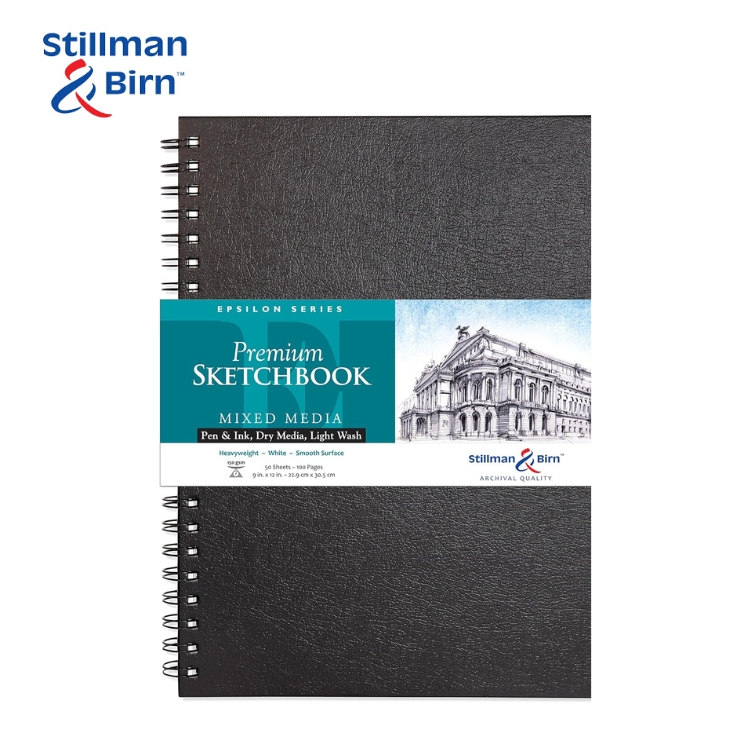

STILLMAN & BIRN Epsilon Wirebound Series Premium Sketchbook Mixed Media 50 Sheets