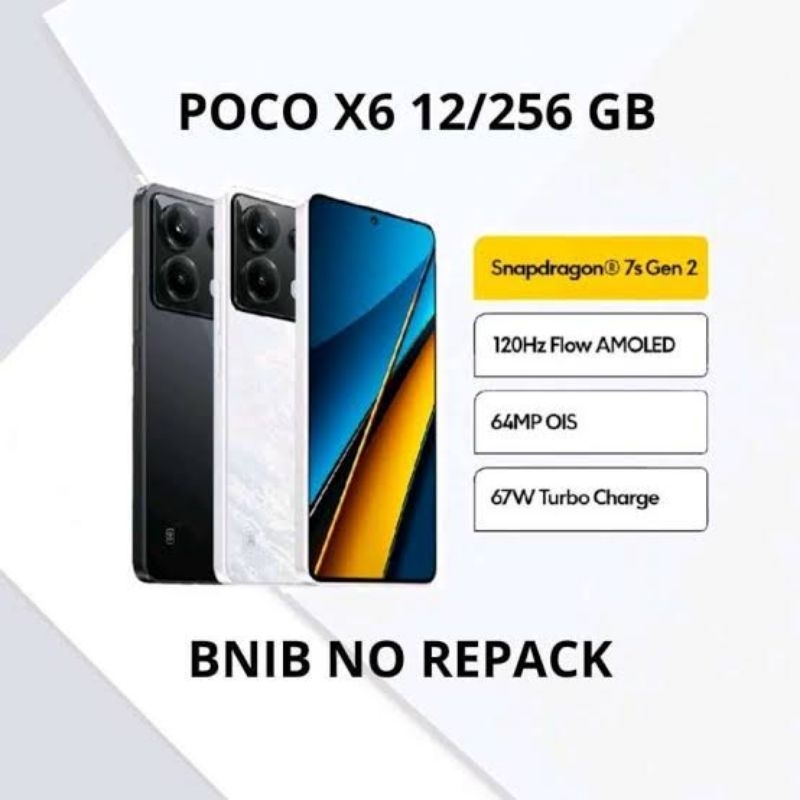 Poco X6 5G 12/256GB Garansi Resmi New Segel