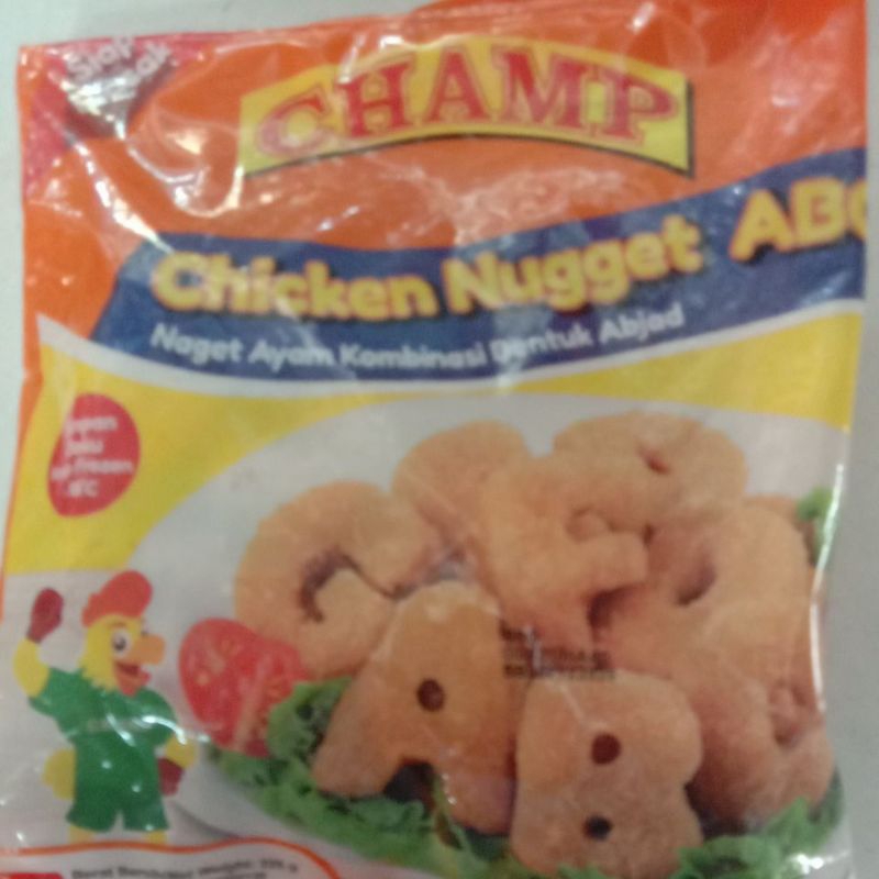 

CHAMP nugget ayam bentuk abjad ABC 225gram