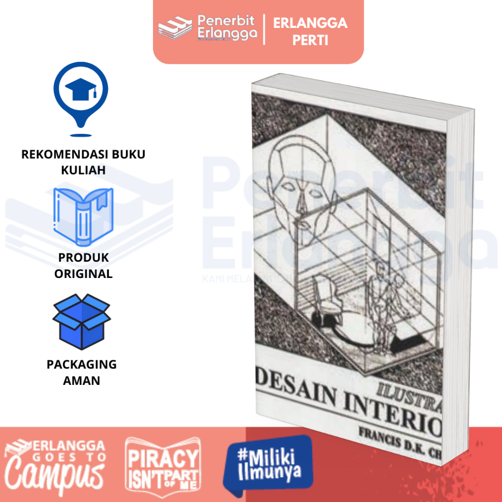 [Erlangga] Buku Referensi Mahasiswa:   Ilustrasi Desain Interior - Francais D. K Ching