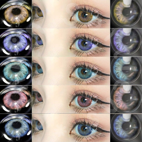 LOLLYLENS.ID My GEM Lolyplus Hazel Brown Coklat Blue Biru Green Hijau Purple Violet Ungu Lilac Pink 