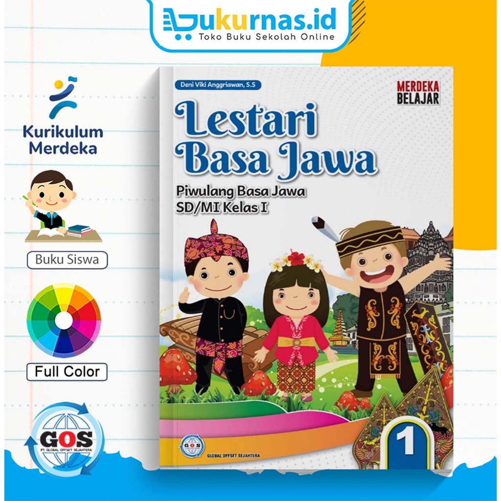 Buku Lestari Basa Jawa – Buku Pembelajaran Bahasa Jawa SD/MI Kelas 1 Kurikulum Merdeka - GOS