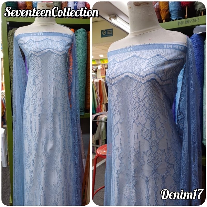 Kain Brokat Chantily Isi 2,5 X 1,5M, Kebaya Bali, Outer, Dress, Bridesmaid