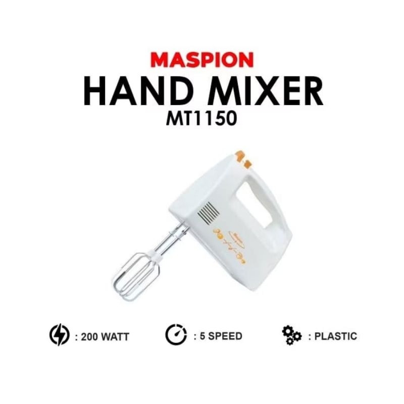 MASPION MIXER HAND MT-1150 / MT1150 / MT 1150 (GARANSI RESMI)