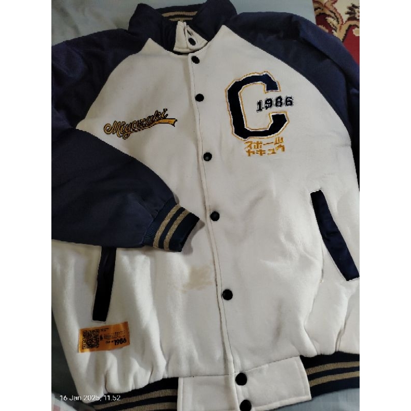 Preloved Club of 1986 Miyazaki Varsity Jacket Softball Navy size M