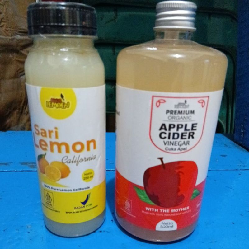 

PAKET DIET COMBO || CUKA APEL 500 ML || SARI LEMON ASLI CALIFORNIA 250 ML || TUTUP HITAM