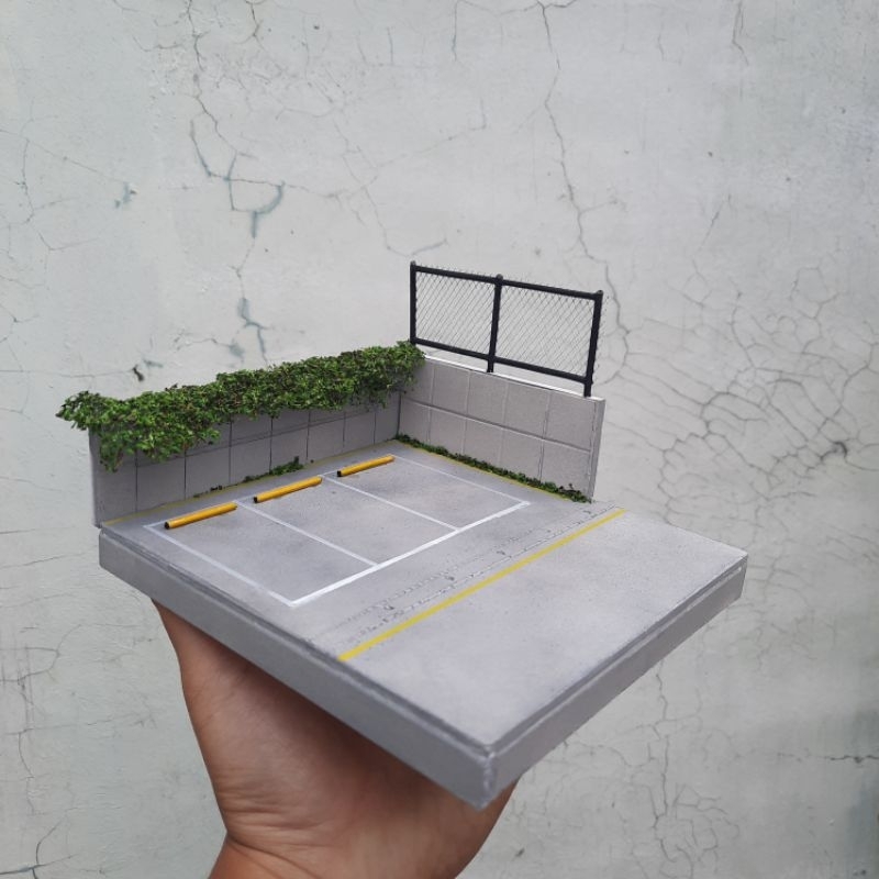 Diorama Parkiran diecast 1:64