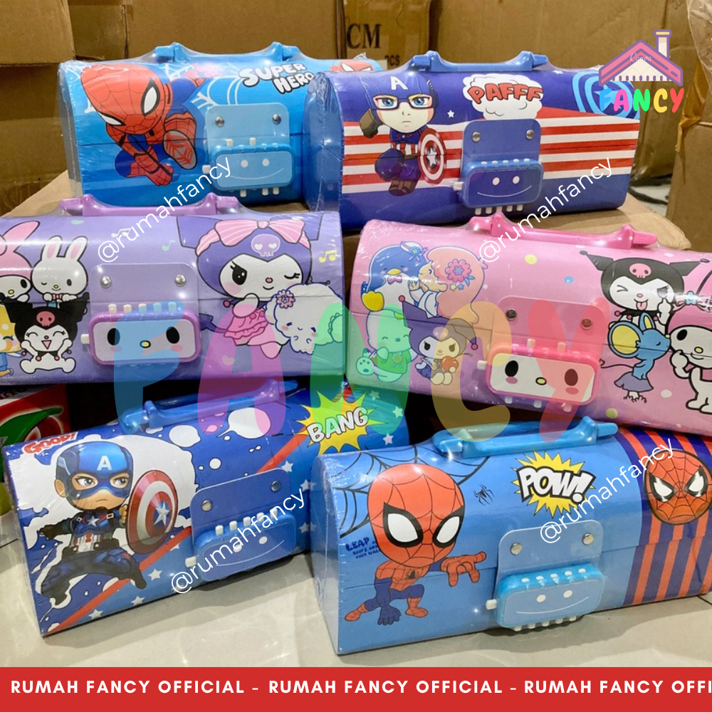 

HJK [FREE DUS + BUBBLEWRAP] Tempat Pensil Dus TEBAL Model Tas Kunci Password D 3051 Motif SNR Melodi