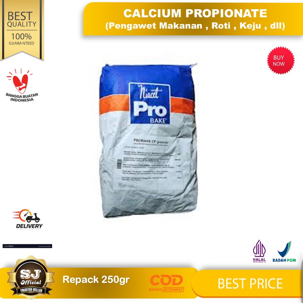 

CALCIUM PROPIONATE / Kalsium Propionat 250gr (Pengawet Makanan Roti Keju Dll)