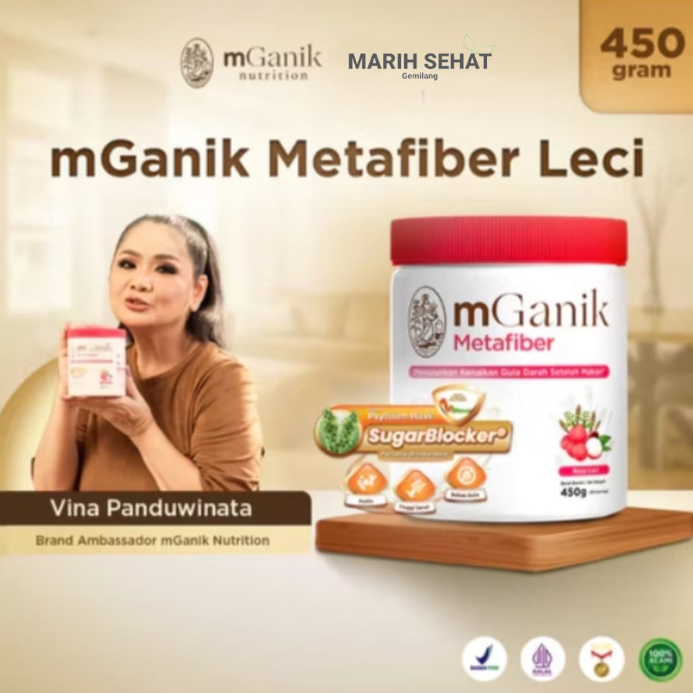 

(SUPLEMEN DIABETES) mGanik Metafiber Lychee Flavour 450g