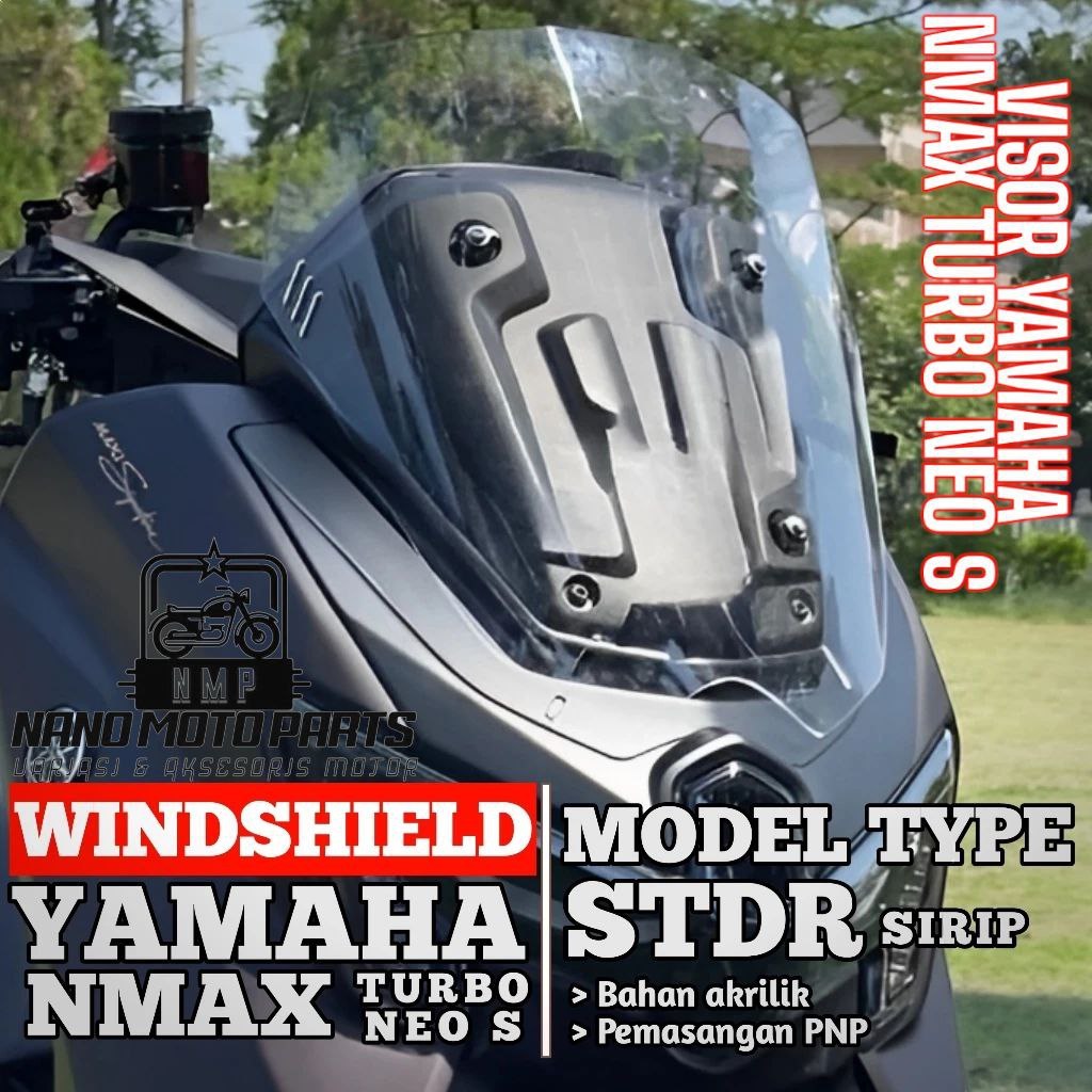 Visor Nmax Turbo Neo 2024 Model Sirip Windshield Yamaha NMAX Turbo NEO S Visor NMAX Turbo NEO S