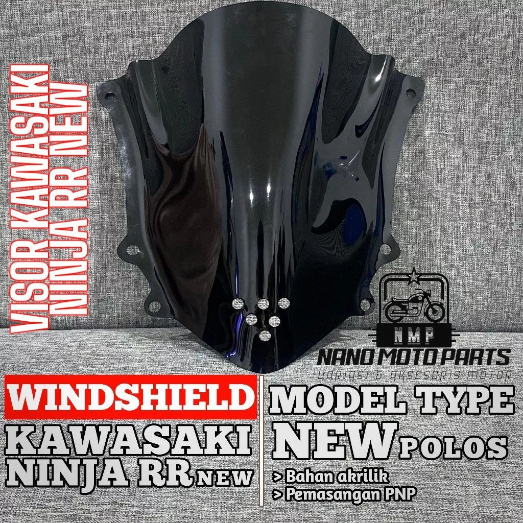 Visor Ninja RR New VISOR Windshield Ninja RR New Model Standar Visor Kawasaki Ninja RR New