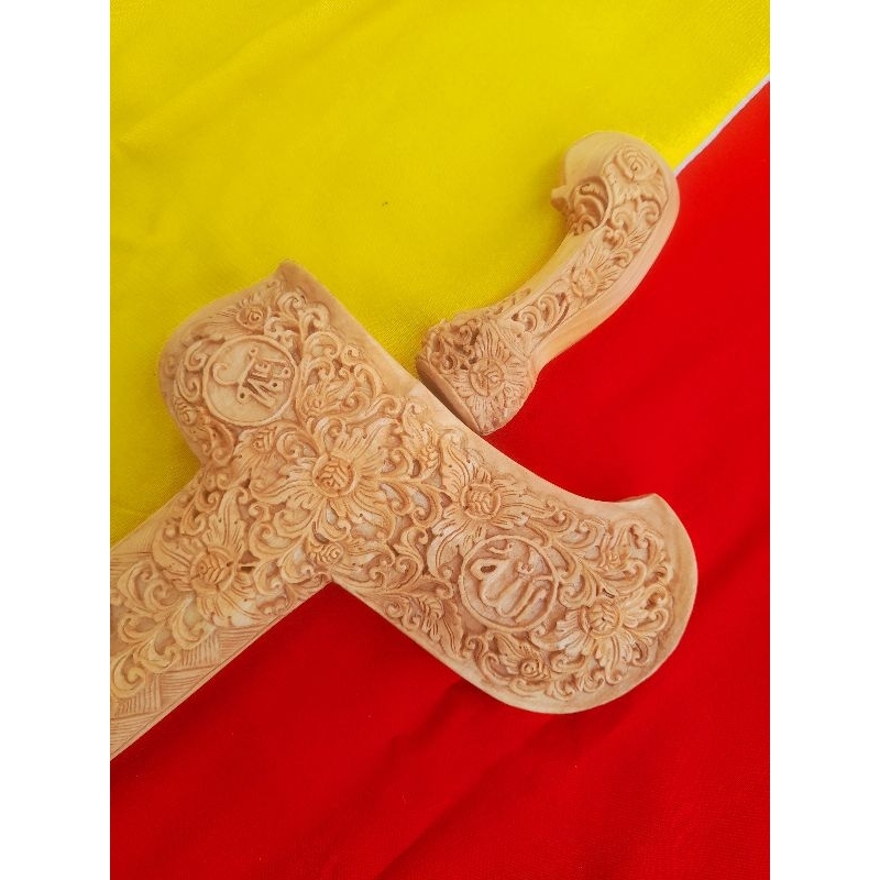 Warangka keris gayaman solo IRAS Motif bunga dan KALIGRAFI Deder keris handle keris gagang keris hul