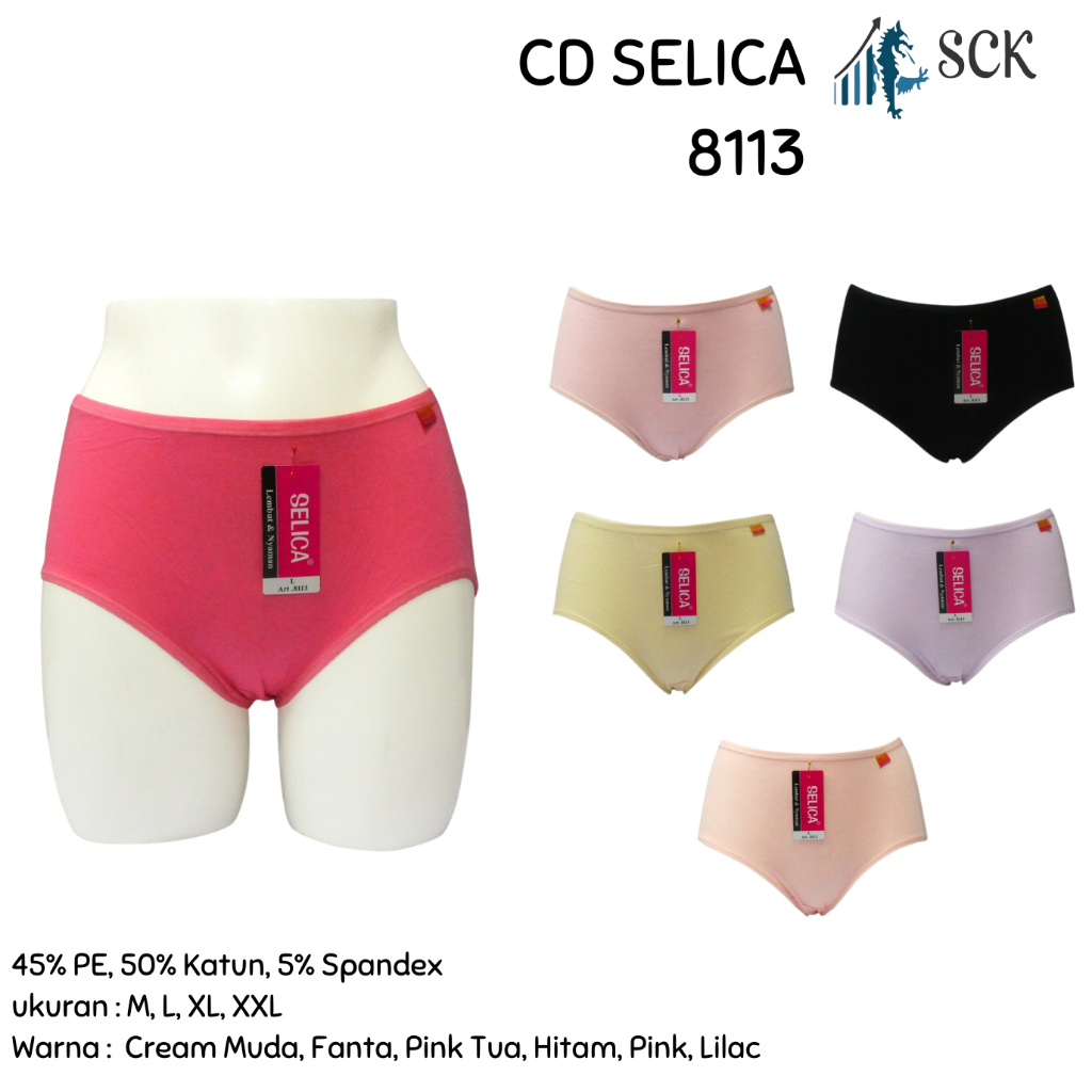 CD Wanita SELICA 8113 Katun Bamboo Halus Dingin / Pakaian Dalam Wanita Seamless - sckmenwear GROSIR