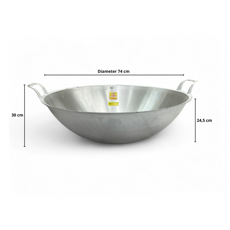 WAJAN ALUMINUIM 74 cm / WAJAN JUMBO / WAJAN ALUMINIUM COR NO.30 TEBAL KR