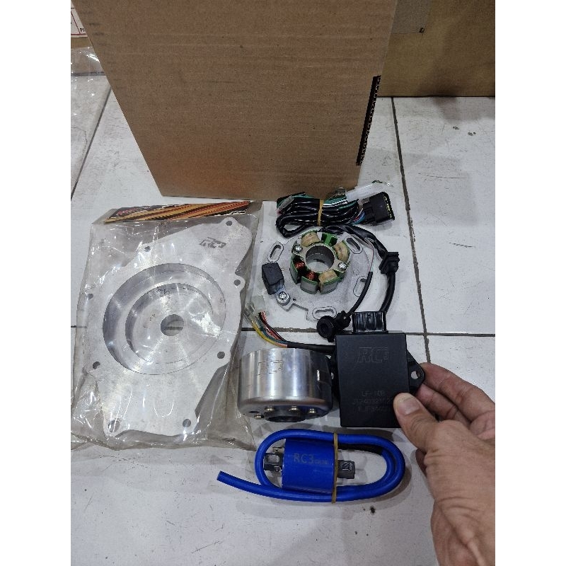 Magnet pengapian yz set RC3 suzuki satria FU 150 FU150 karbu carbu full set plandes plendes dudukan 